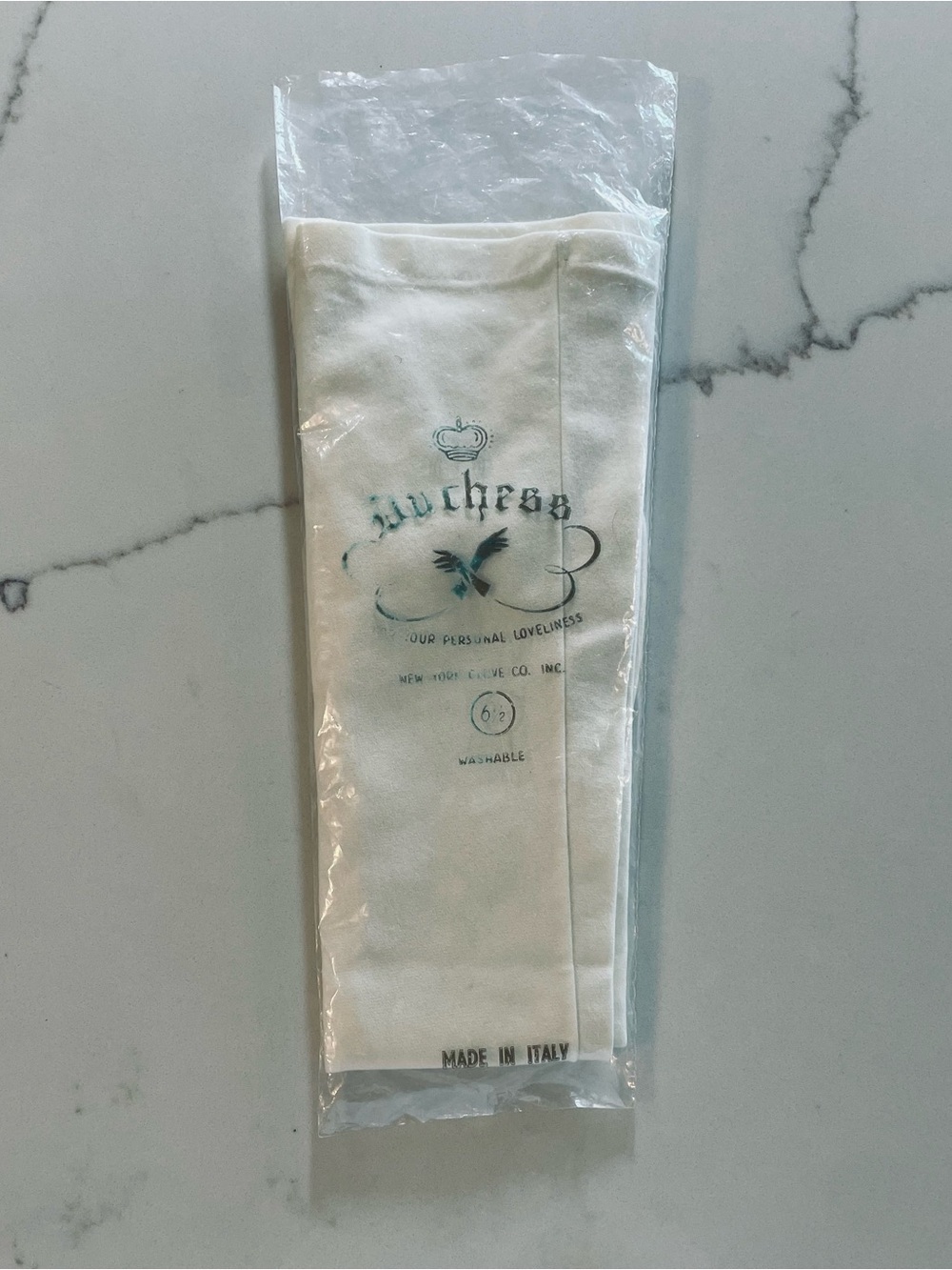 VTG Duchess White Women's Gloves - Classic Cotton Blend Italy